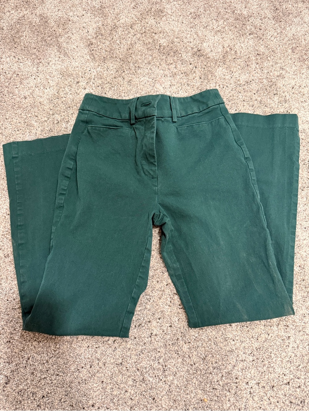 LOFT Sutton Flare Dress Pants – Green – Size 0 Petite